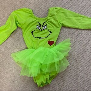 Kids Green Grinch Costume with Tutu